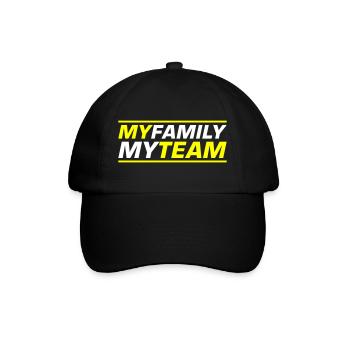 Mon équipe familiale dit - Casquette classique - noir/noir - Devant