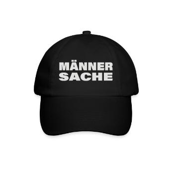 MÄNNERSACHE - Baseballkappe - Schwarz/Schwarz - Vorne