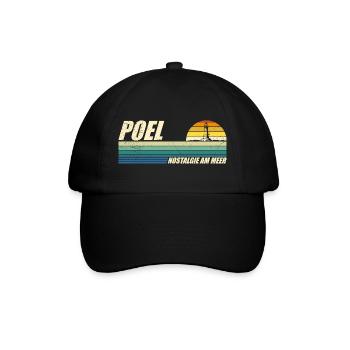Baltic Sea POEL NOSTALGIA BY THE SEA Retro Funny - Baseball Cap - black/black - Front