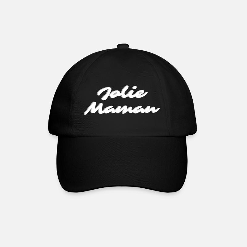 Hübsche weiße Mutter - Baseballkappe - Schwarz/Schwarz