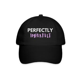 Perfectly Imperfect lettering - Baseball Cap - black/black - Front