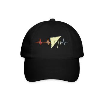 Retro Geotriangle Heart Palpitations - Baseball Cap - black/black - Front