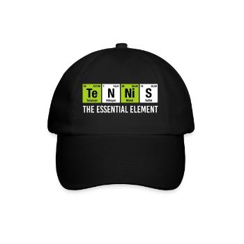 Tennis: Wesentliches Element: Lustige Chemie. - Baseballkappe - Schwarz/Schwarz - Vorne