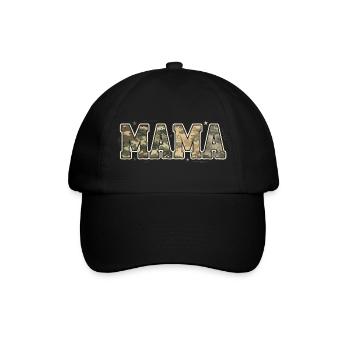 MAMA Military Camouflage Pattern | Retro Look - Baseball Cap - black/black - Front