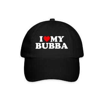 Ich liebe meinen Bubba - Baseballkappe - Schwarz/Schwarz - Vorne