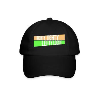 Righty Tighty Lefty Loosie Funny DIY Logo - Baseball Cap - black/black - Front