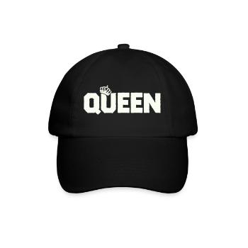 Queen Crown Font Block - Baseball Cap - black/black - Front