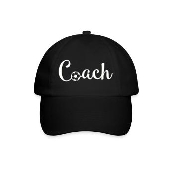 Coach Football Font Logo - Baseball Cap - black/black - Front