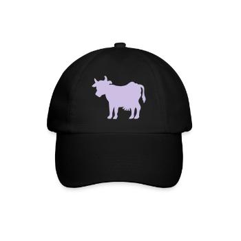 Kuh - Baseballkappe - Schwarz/Schwarz - Vorne