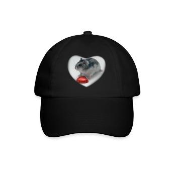 Hamster heart - Baseball Cap - black/black - Front