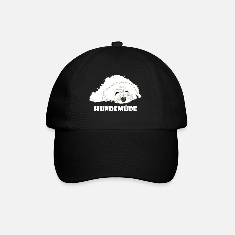 hundemüde - Baseballkappe - Schwarz/Schwarz