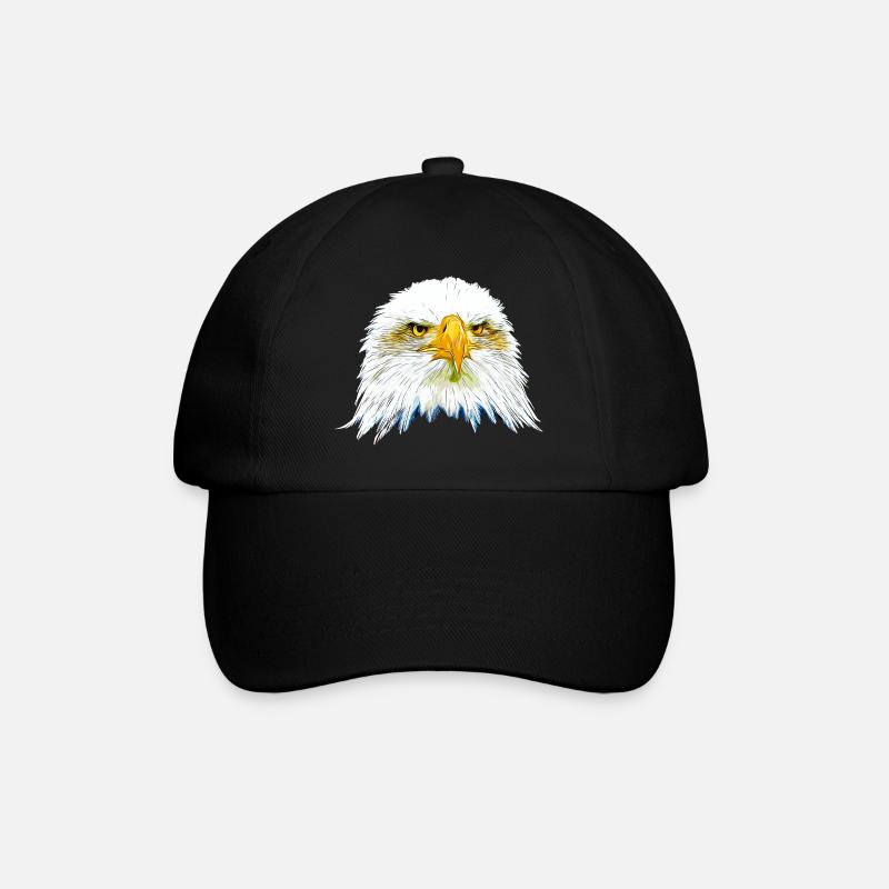 gxp eagle bald eagle vector art - Baseball Cap - black/black