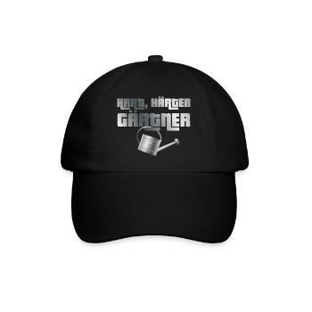 Hart, härter, Gärtner - Baseballkappe - Schwarz/Schwarz - Vorne