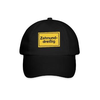 40. Geburtstag - Baseballkappe - Schwarz/Schwarz - Vorne