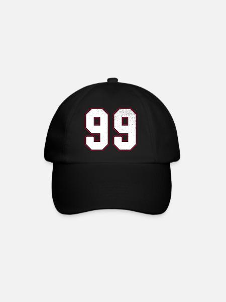 Number Ninety nine - 99 Classic Vintage Sport - Baseball Cap - black/black