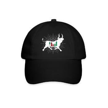 Aktien Bulle - Baseballkappe - Schwarz/Schwarz - Vorne