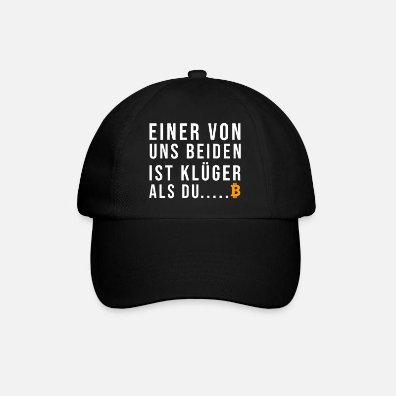Bitcoin Spruch - Baseballkappe - Schwarz/Schwarz
