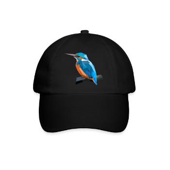 Polyart Eisvogel - Baseballkappe - Schwarz/Schwarz - Vorne
