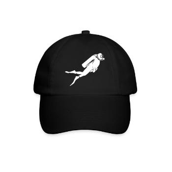 Illustration d’icône sous-marine de plongée de mer - Casquette classique - noir/noir - Devant
