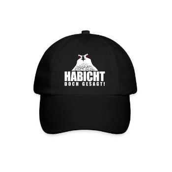 Habicht doch gesagt! - Baseballkappe - Schwarz/Schwarz - Vorne