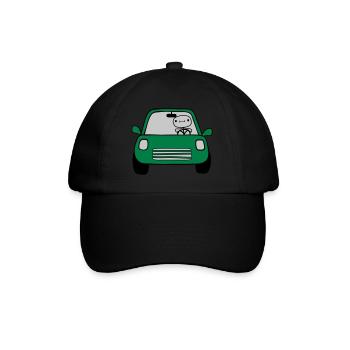 Fahrer Comic Auto - Baseballkappe - Schwarz/Schwarz - Vorne