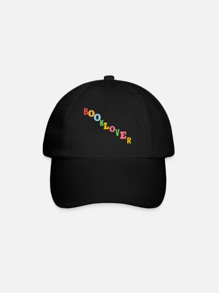 Colorful Booklover Merch - Baseballkappe - Schwarz/Schwarz