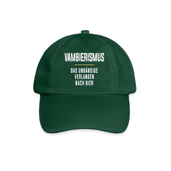Vambierismus Das unbändige verlangen nach Bier - Baseballkappe - Flaschengrün - Vorne