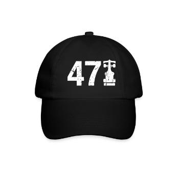 47 Formula Racing Motorsport - Baseballkappe - Schwarz/Schwarz - Vorne