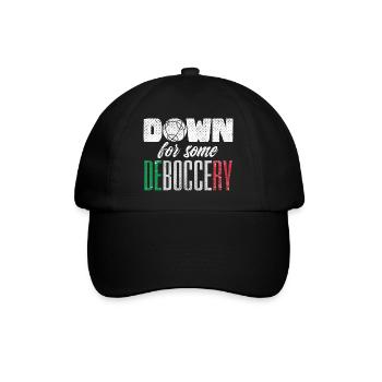 Bocce Ball Player Boules Bocce Down For Some - Baseballkappe - Schwarz/Schwarz - Vorne