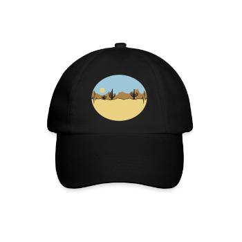 Fréquence Paysage désertique Silhouette - Casquette classique - noir/noir - Devant