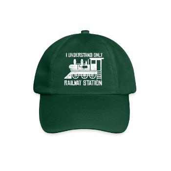Only railway station! - Denglish sayings Denglish - Baseball Cap - bottle green - Front