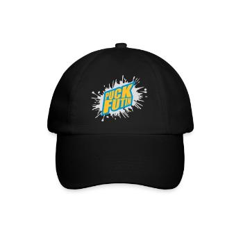 puck futin logo design - Baseball Cap - black/black - Front