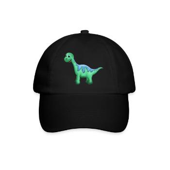 Lieber Dinosaurier. - Baseballkappe - Schwarz/Schwarz - Vorne