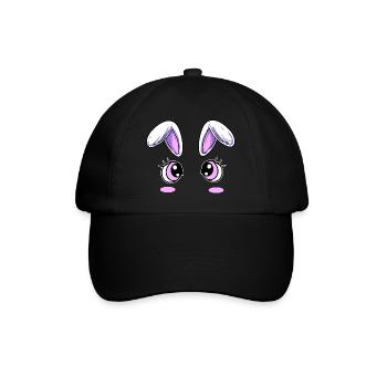 Cute Face Eyes Design - Baseball Cap - black/black - Front