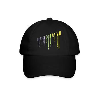 crazy dog lady quote - Baseball Cap - black/black - Front