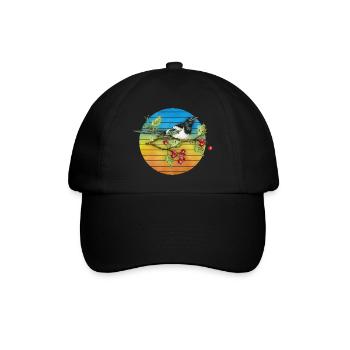Bunter Vogel - Baseballkappe - Schwarz/Schwarz - Vorne