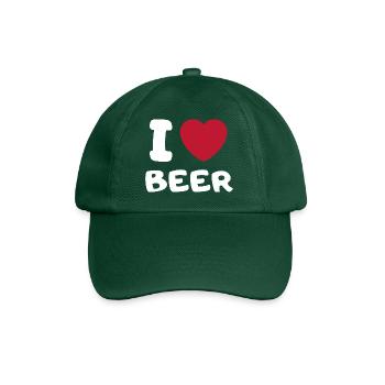 I love beer - Baseball Cap - bottle green - Front