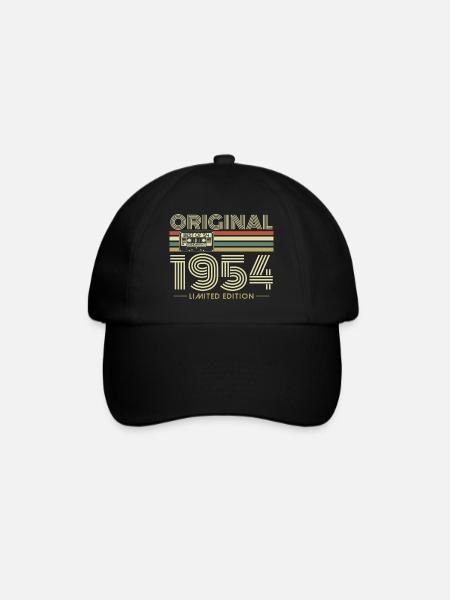 Original 1954 Vintage Vintage Birthday Retro - Baseball Cap - black/black