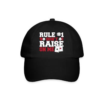 Rule #1 Don't Raise On Me Aces Spades Poker Enthus - Baseball Cap - black/black - Front