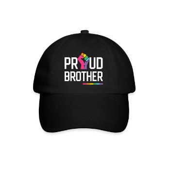 LGBT Pride Month - Proud Brother - Baseball Cap - black/black - Front