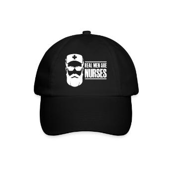 Les vrais hommes sont des infirmières - Infirmière Pfleger - Casquette classique - noir/noir - Devant