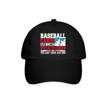 Trading collectionneur de cartes de baseball amusantes sont comme Po - Casquette classique - noir/noir - Devant