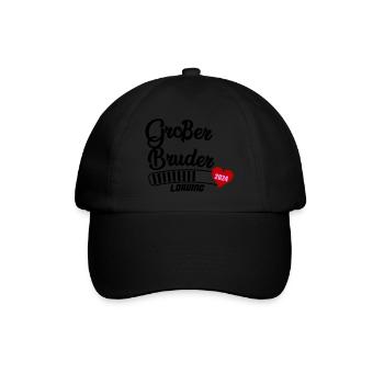 großer bruder loading 2024 - Baseballkappe - Schwarz/Schwarz - Vorne