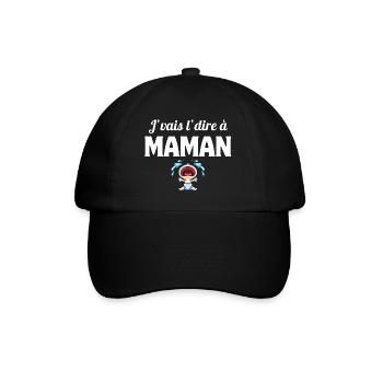 J'vais l'dire à maman, enfant, mère - Casquette classique - noir/noir - Devant