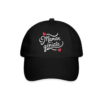 Maman géniale - Casquette classique - noir/noir - Devant
