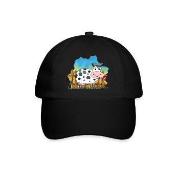Cow - Baseball Cap - black/black - Front