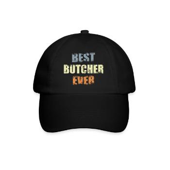 Bester Metzger aller Zeiten - Baseballkappe - Schwarz/Schwarz - Vorne