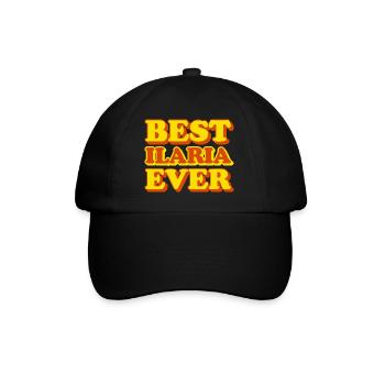 Ilaria Prénom Drôle Cadeau - Casquette classique - noir/noir - Devant