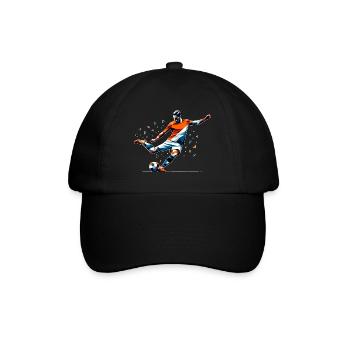 Fussball Niederlande - Baseballkappe - Schwarz/Schwarz - Vorne