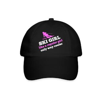 Fille de ski - Casquette classique - noir/noir - Devant